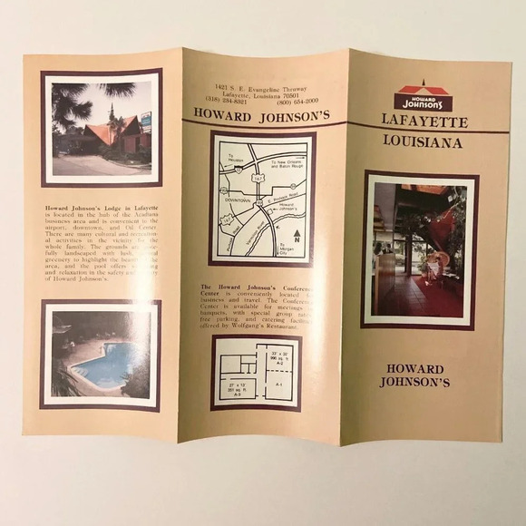 Vintage Lot of 4 Louisiana Brochures Howard Johnson Holiday Inn Hotels Pamphlets - Picture 3 of 16